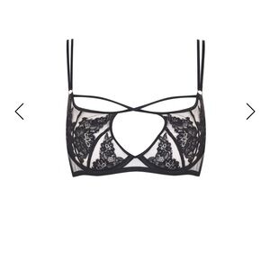 🖤 Agent  Provocateur Demelza red plunge underwire bra 32C